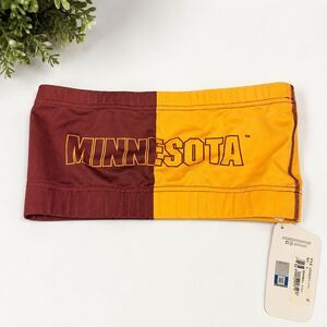 ZooZatz Minnesota Golden Gophers‎ Bandeau Tube Top Women's S Maroon Gold NWT
